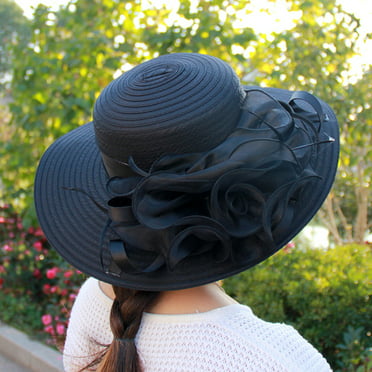 WDTSA Womens Bridal Tea Party Wedding Hat Flower Pot Cap Gorgeous Sun Hat Protection Hat 